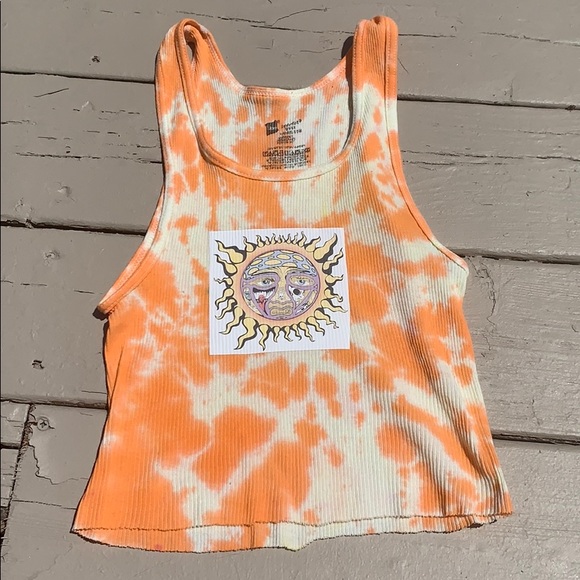 Tops - TIE DYE CROPPED TANK TOP